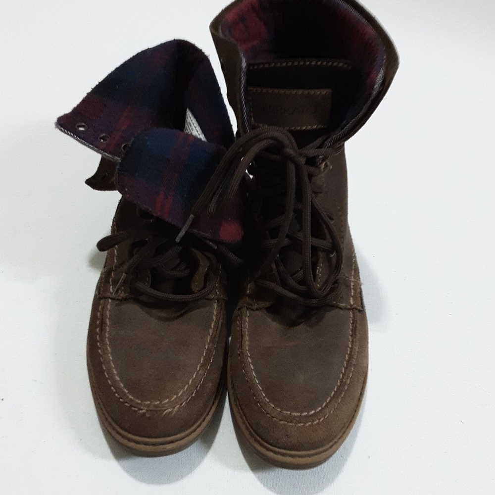 Ferrato men's leather Biker boots 6 Y2k Granpa Brown